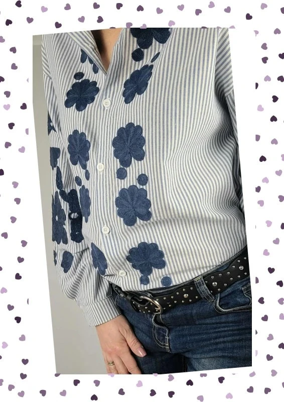 Camisa bordada – 100% algodón – Musy Muse – Nueva - Varias tallas disponibles – photo 4